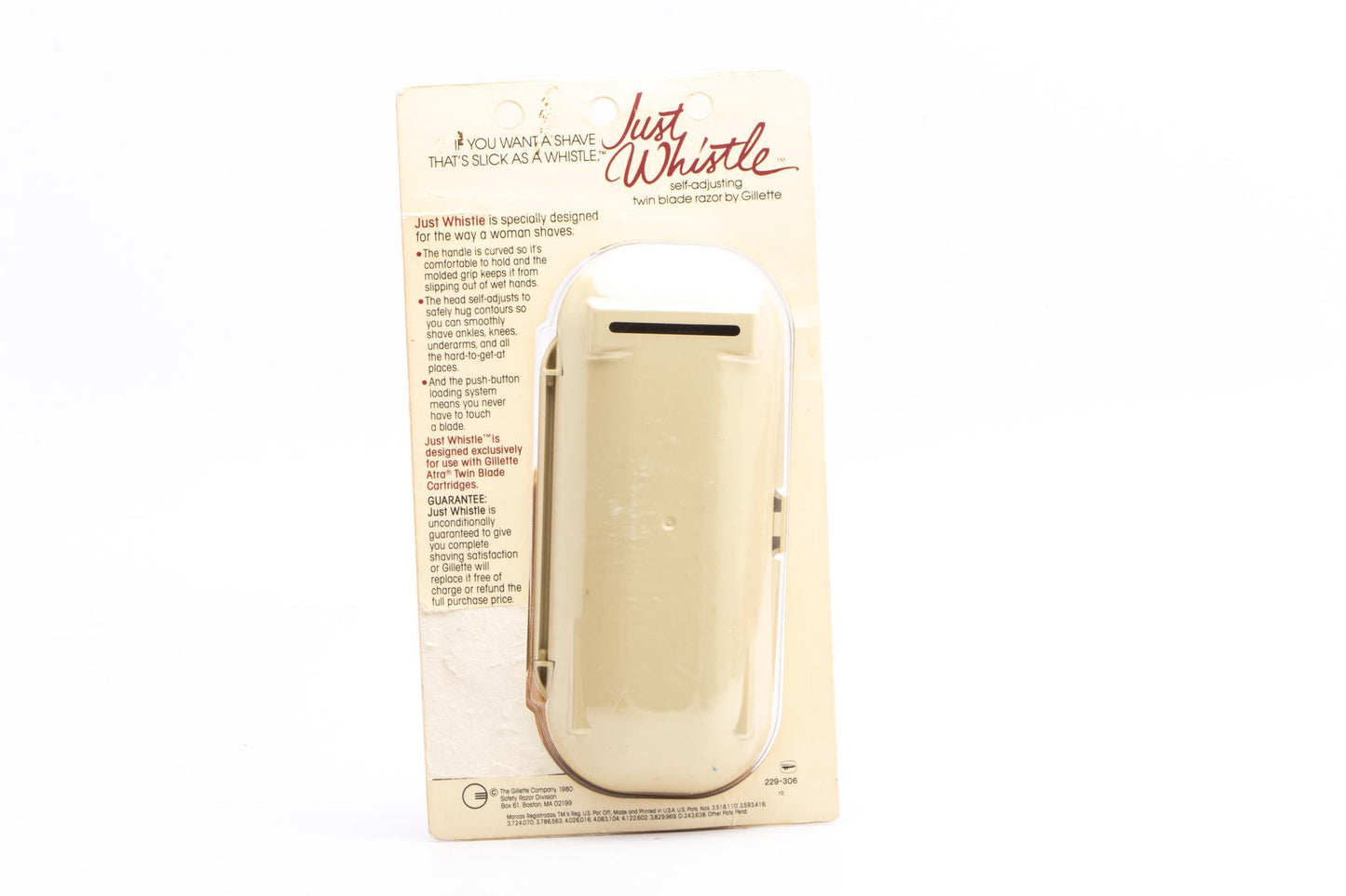 Gillette Just Whistle Self Adjustable Twin Blade Razor with Designer Case | New Old Stock