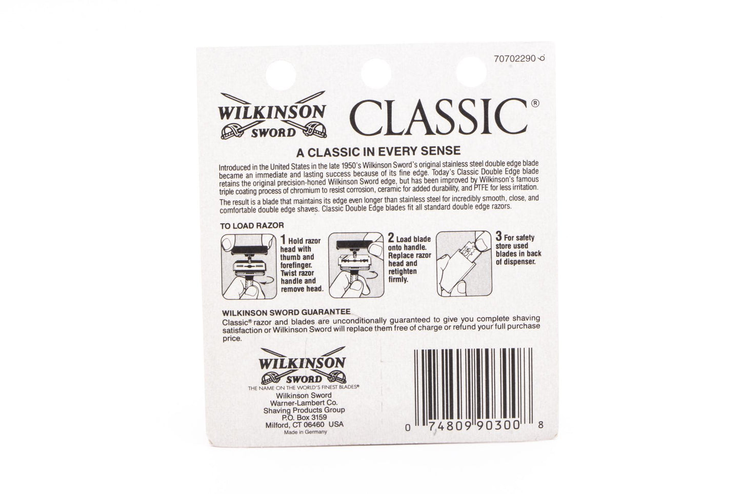 1980's Wilkinson Sword Co. Vintage Stainless DE Blades in Dispenser | New Old Stock