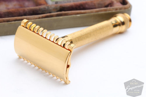 Gillette 1930s Long Comb NEW Double Edge Set * Gold Revamp