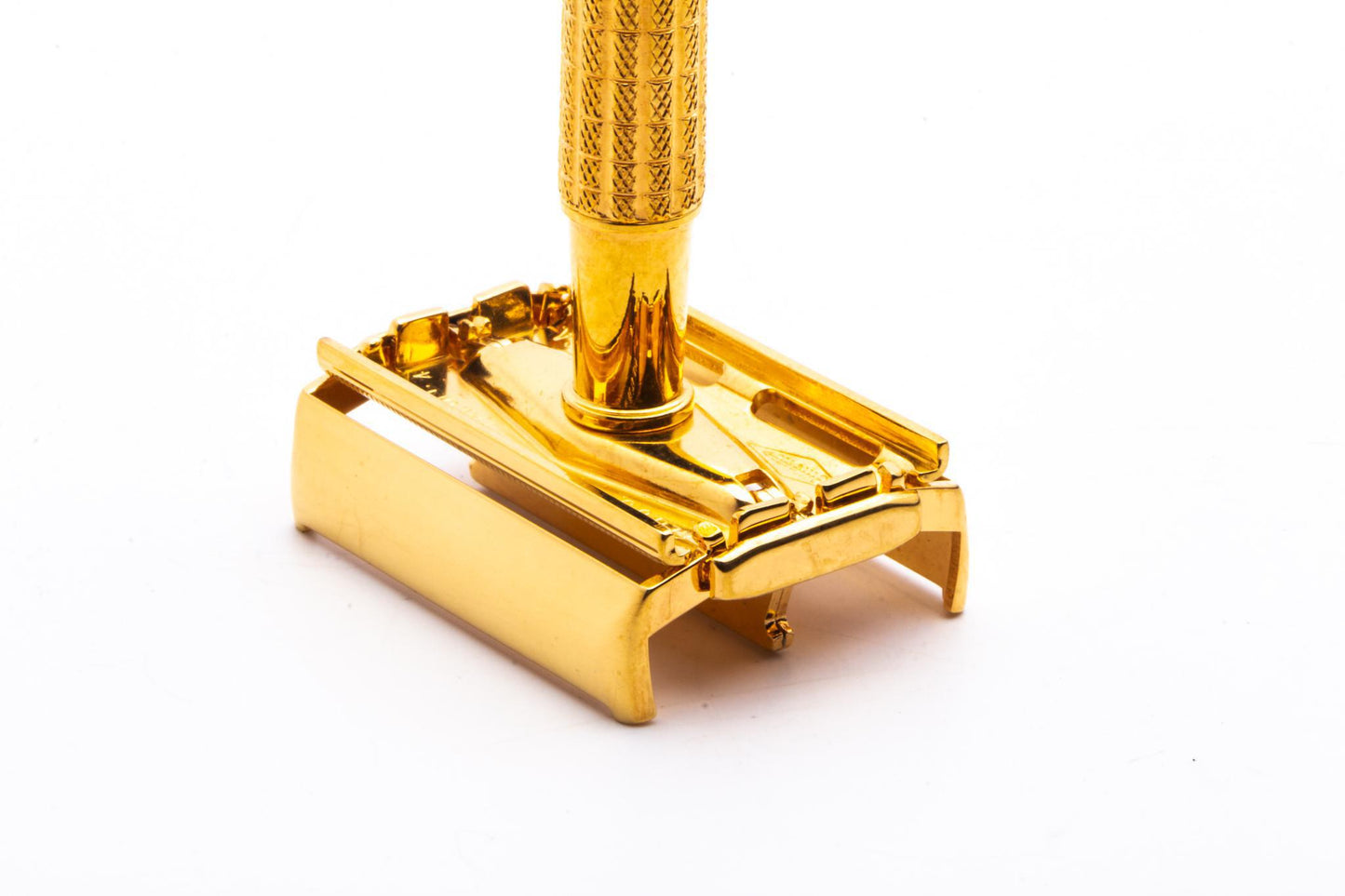 1955 A4 Gillette Flare Tip Regular Super Speed Safety Razor | 24k Gold Revamp