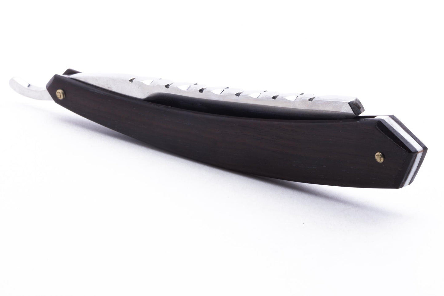 6/8" Gustave Lalune Straight Razor "English Archer" Blackwood Scales