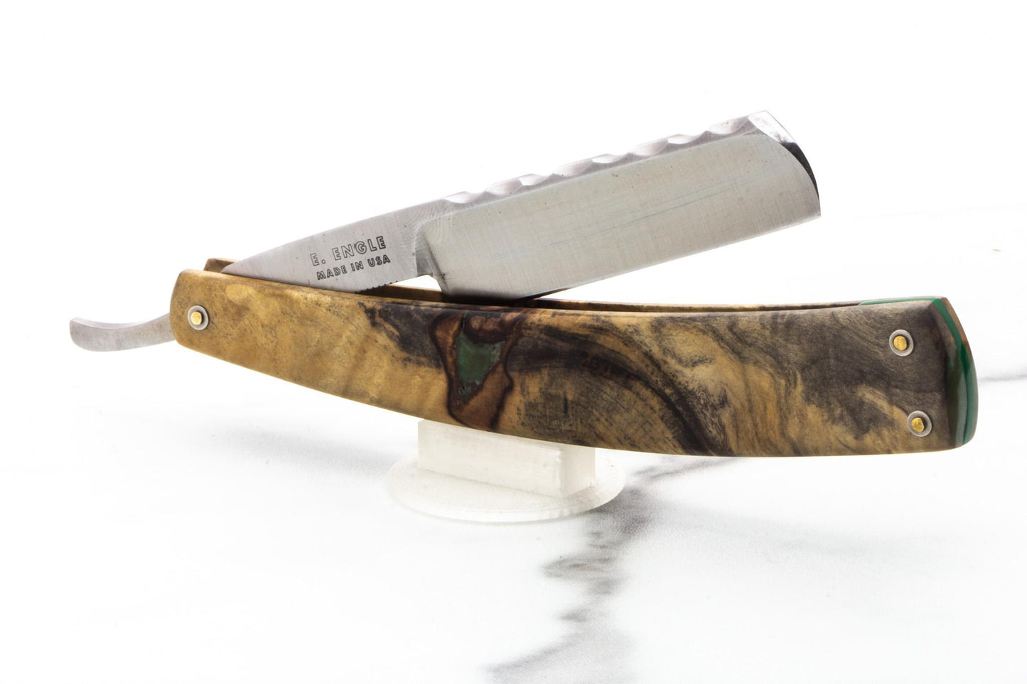 Rex Supply Co. | 5/8" Sovereign Steel Straight Edge Razor with Custom Wood/Epoxy Scales