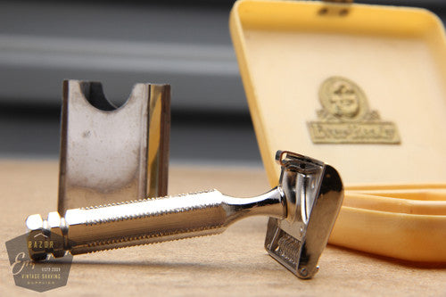 Ever-Ready 1912 Style Single Edge Safety Razor in Yellow Bakelite Case