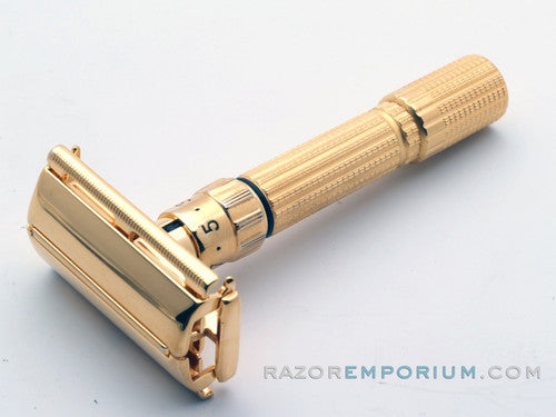 1958 D3 Gillette Executive Fatboy Adjustable Safety Razor | 24K Gold Revamp
