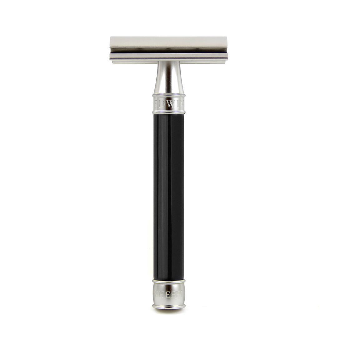 Edwin Jagger | Smooth 3ONE6 Stainless Steel Double Edge Safety Razor - Ebony
