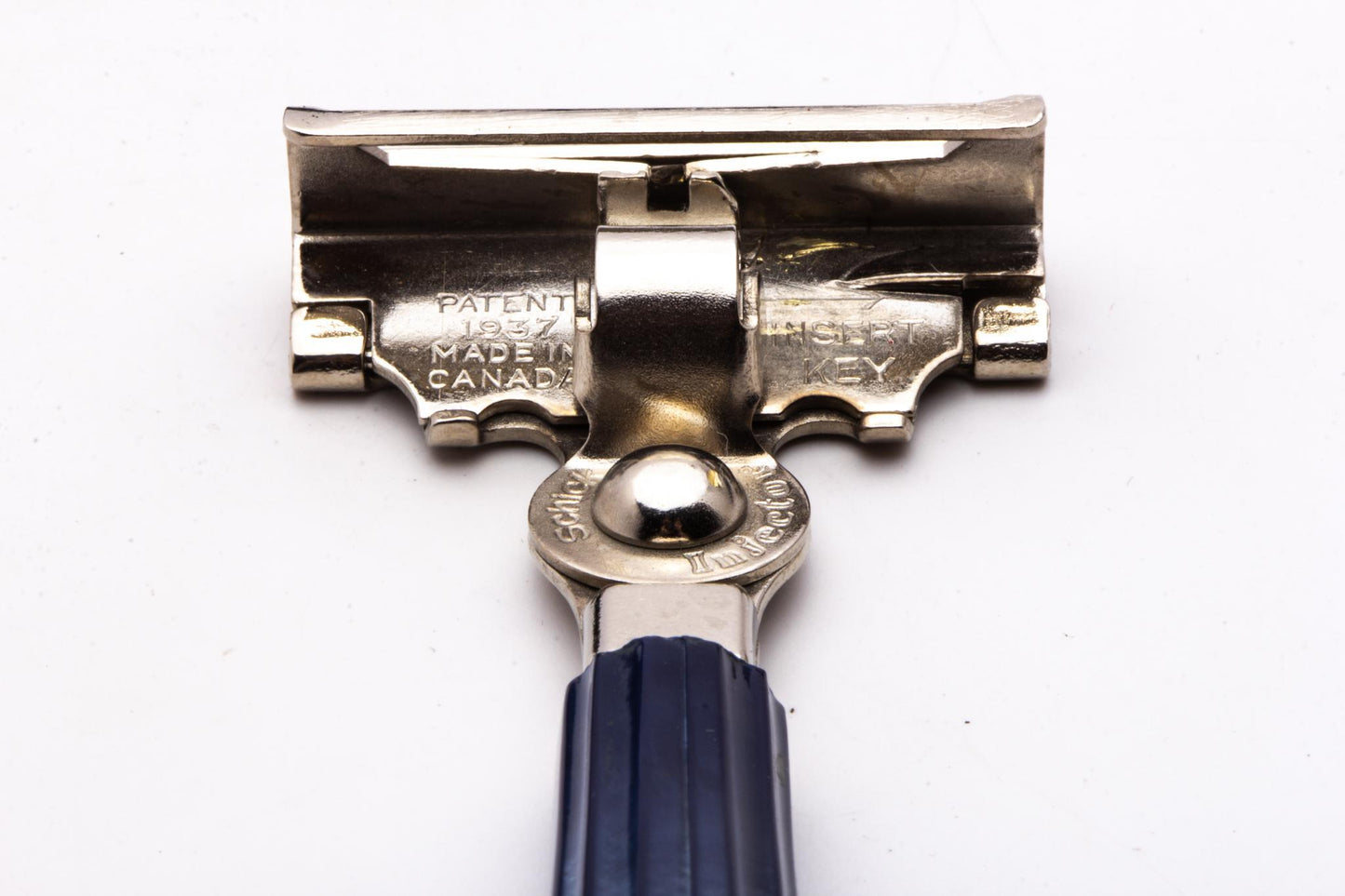 1950's Eversharp Schick Injector With Navy Bakelite Handle Set | Original Condition