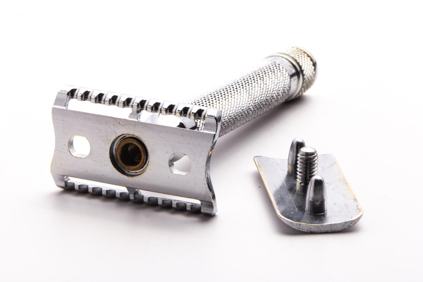 Barbasol Floating Head Double Edge Safety Razor in Orig. Leather Case | Original Condition