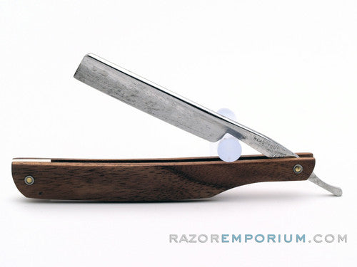 4/8'' Klas Tornblom Faux Frameback Straight Razor w/ Black Walnut Scales