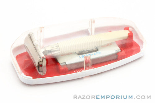 1960's Gillette Slim Twist TTO Double Edge Safety Razor Set