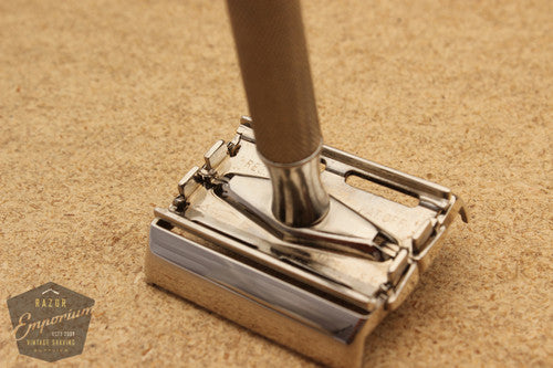 Gillette 1940s Notched DE Super Speed Safety Razor * Nickel REVAMPED