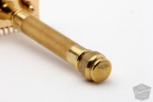 1917 Gillette Floral Pocket Edition Old Type Open Comb DE Razor Set