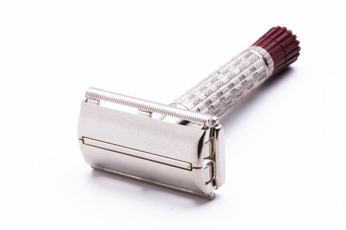 1960 F1 Gillette Red Tip Heavy Super Speed Safety Razor | Original Condition