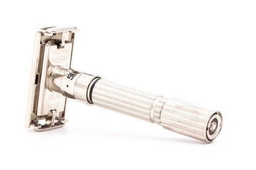 1958 D4 Gillette Fatboy TTO Adjustable Double Edge Safety Razor | Factory Nickel Revamp