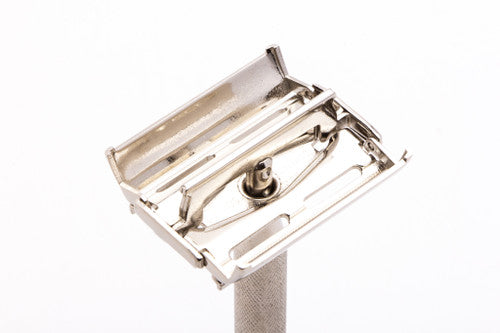 1953 Y3 Gillette Super Speed DE Safety Razor Set | Factory Nickel Revamp