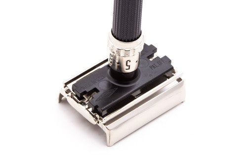 1980 A1 Gillette Super Adjustable "Black Beauty" DE Safety Razor | Factory Nickel Revamp
