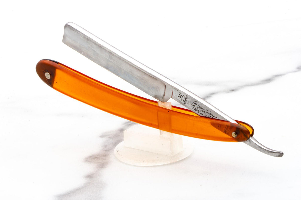 4/8" Vintage Restored Platinum Carbon Steel Blade H&H Grinding Co. Straight Razor