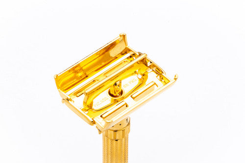 1959 E4 Gillette TTO Fatboy Adjustable Double Edge Safety Razor | 24K Gold Revamp