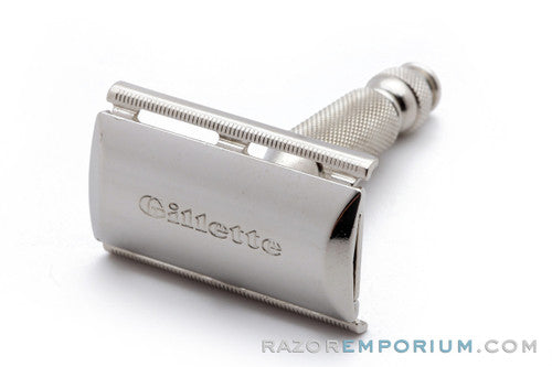 1965 Gillette Travel Tech Etched Logo DE Safety Razor K1