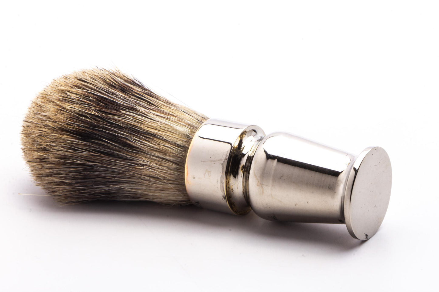 Restored Best Badger Travel Shaving Brush With Metal Handle