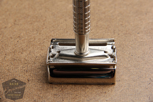 Gillette 1966 Medium Flair Tip Super Speed Safety Razor B2 * Revamped - Nickel- L4
