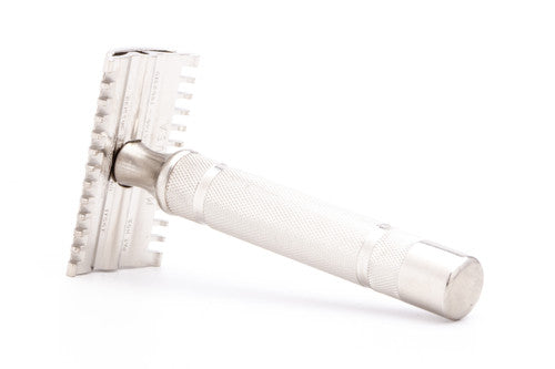 1930's Gillette NEW Long Comb Common Bar Handle Safety Razor | Factory Nickel Revamp