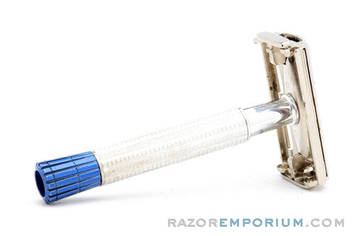 1959 Gillette Blue Tip Light Super Speed Safety Razor B1
