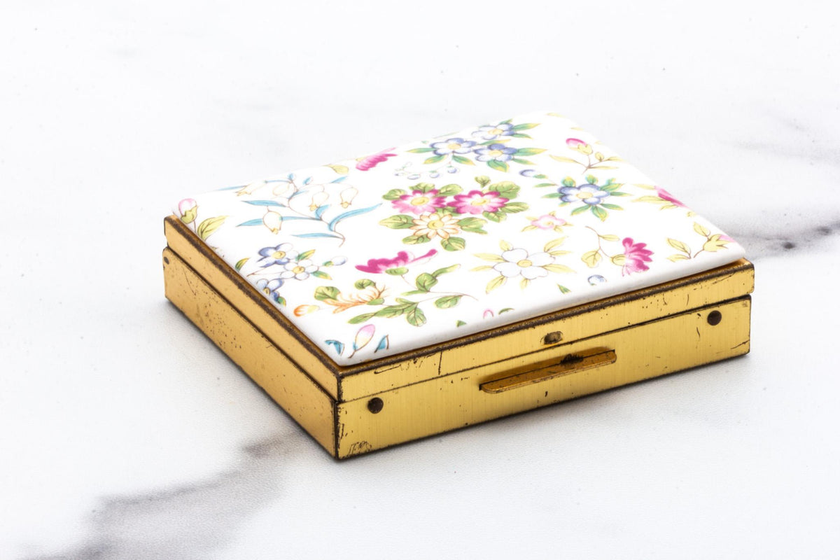 1973 T4 Gillette Ball End Tech Travel Safety Razor Set With Floral Case| Original Condition