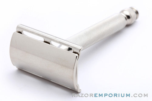1939-1947 Gillette Ball End Tech DE Safety Razor | Factory Nickel Revamp
