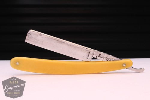 9/16" Pursley & Hitch "Saturday Night" Hollow Ground | German Made w/ Yellow Scales