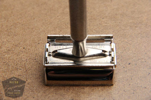Gillette 1950's Notched Original Super Speed (DE) Safety Razor- * Revamped- Nickel