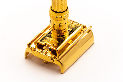 1963 I1 Gillette Slim Aristocrat TTO Adjustable Double Edge Safety Razor | 24K Gold Revamp