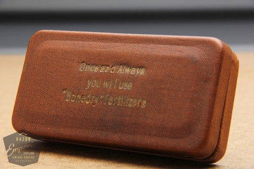 Gillette 1930's Gold Ball End Old Type Style DE Razor in Brown Leather Case