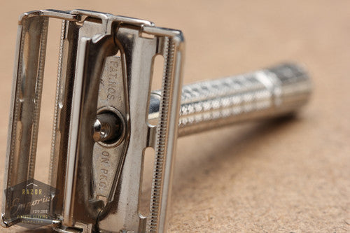Gillette 1959 Medium Flair Tip Super Speed Safety Razor E4 * Revamped - Nickel