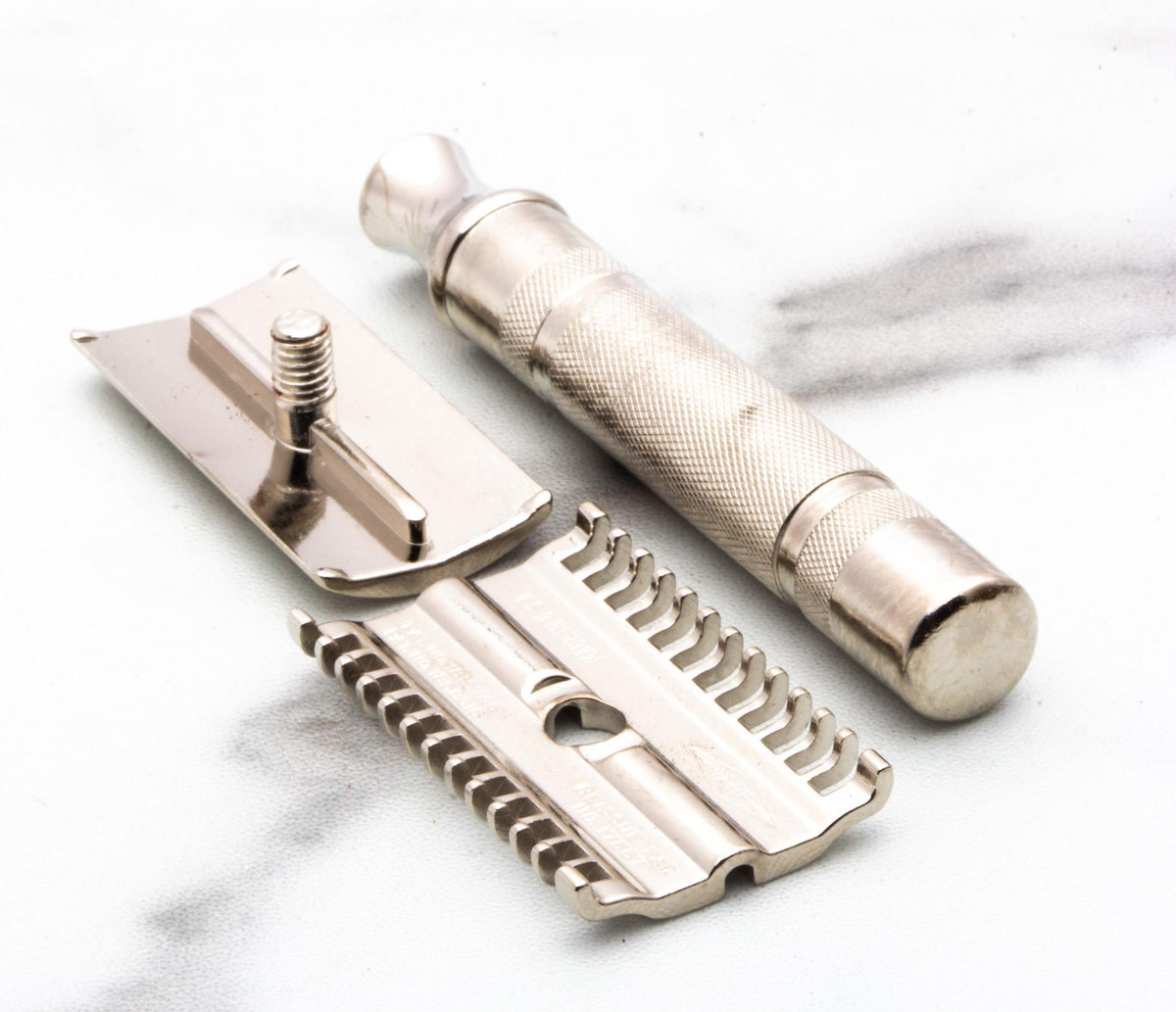 1930's Gillette NEW Common Bar Long Comb Safety Razor Set | Original Condition