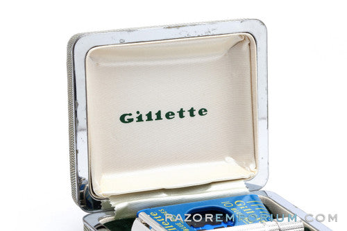 1953 Gillette President DE Safety Razor Set - Original Rhodium + Nickel Finish