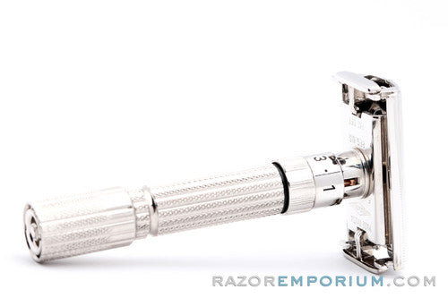 1960 Gillette Fatboy Adjustable DE Razor F2 Rhodium Revamp