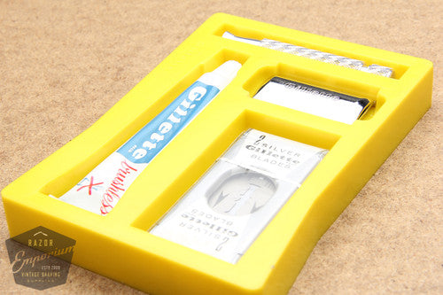 Gillette 1960's Spiral Handle Ball End Tech Safety Razor w/ Box - Made in England
