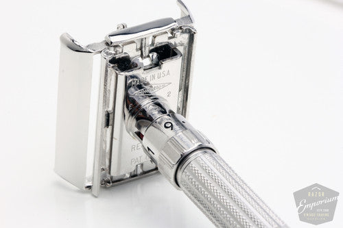 Gillette 1959 Fatboy Adjustable Double Edge * Rhodium Revamp