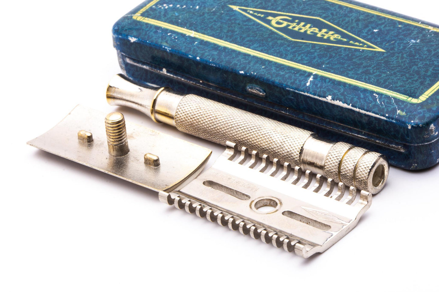 1936 Gillette NEW Long Comb Double Edge Safety Razor Set | Original Condition