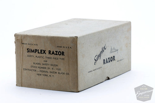 1940's WWII Military Simplex DE Safety Razor Travel Set- NOS