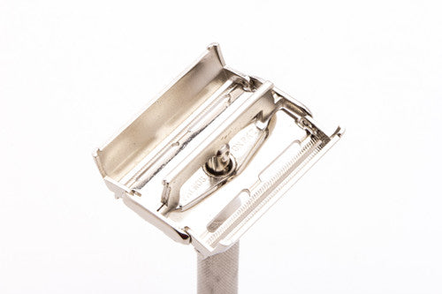 1951 W2 Gillette Super Speed Double Edge Safety Razor | Factory Nickel Revamp