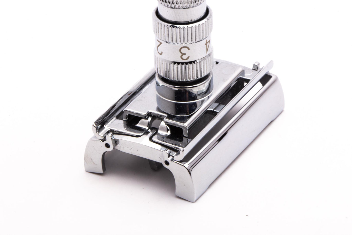 Rockwell White Chrome T2 Adjustable DE Safety Razor | No Box