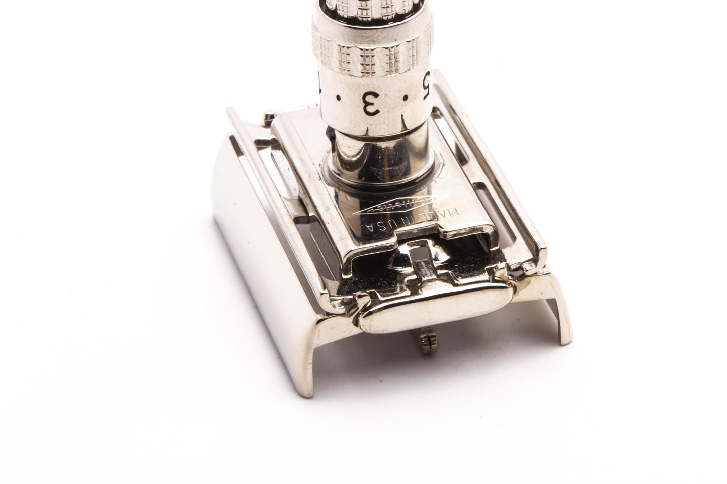 1964 J1 Gillette Slim Adjustable Double Edge Safety Razor | Factory Nickel Revamp