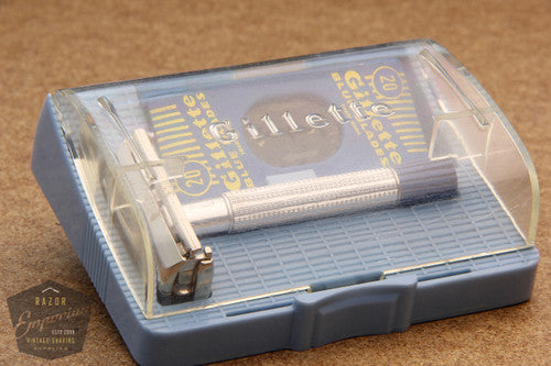 Gillette 1957 Light / Blue-Tip DE Super Speed in Blue Case - C4