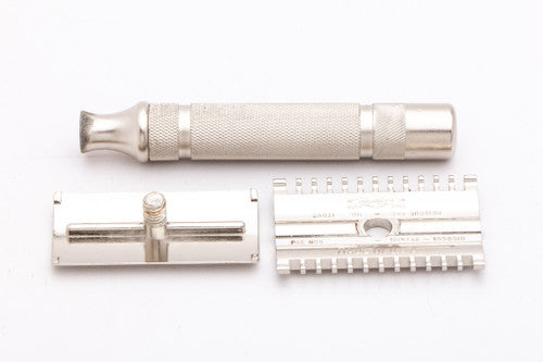 1930's Gillette Short Comb Double Edge Safety Razor | Factory Nickel Revamp