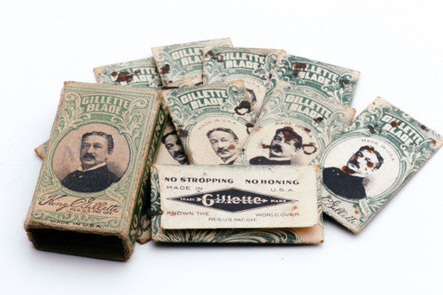7 Gillette Green Double Edge Safety Razor Blades in Box
