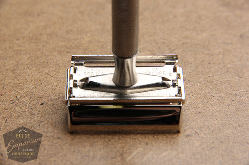 Gillette 1951 Notched Original Super Speed (DE) Safety Razor- W2 * Revamped- Nickel