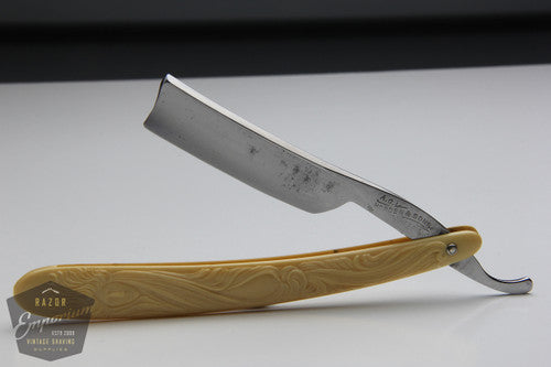 5/8" A.G. Horden & Sons Hollow Grind Straight Razor w/ Woman Face Scales | Sheffield, England