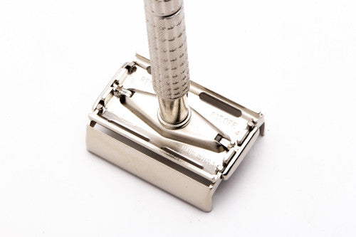 1956 B4 Gillette TTO Flare Tip Double Edge Safety Razor | Factory Nickel Revamp