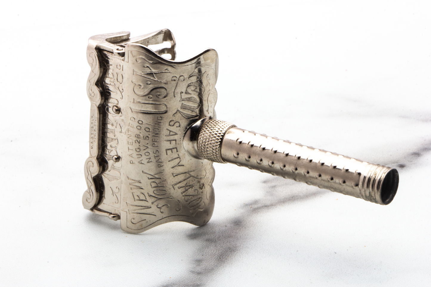 1910 Gem Lather Catcher Single Edge Safety Razor Set | Original Condition